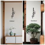 Japanese Wall Art - Samurai Decor with Katana and Cherry Blossom Design, Metal Asian Wall Art for Anime Room Decor and Japanese Themed Interior Design (15.7x6Inch)