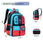 BLUWEI Boys Backpack Kids Bookbag TeensSchool Bag LuminousGame Large capacity bag(1Blue)