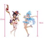 MABAIUDE Megumin Figure Aqua Statue, 18cm Swimsuit Version Megumin and Aqua Figure 1/7 Scale Anime Figurine Model Desktop Car Dashboards Decoration Collectibles