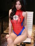 Lucky2Buy Women's One-Piece High Cut Superhero Cosplay Leotard Bodysuit Teddy Swimsuit Set