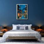 Tokyo Tea House Canvas Wall Art Japanese City Street Coffee Decor painting Pictures Ukiyo-e Illustration Anime Posters Prints for living room Bathroom Bedroom Office Hallway Home Decoration