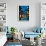 Tokyo Tea House Canvas Wall Art Japanese City Street Coffee Decor painting Pictures Ukiyo-e Illustration Anime Posters Prints for living room Bathroom Bedroom Office Hallway Home Decoration