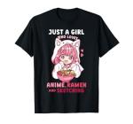 Anime Ramen Lover Sketching T-Shirt for Fans