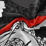 Red and Black Koi Fish Anime Tapestry 40"x60