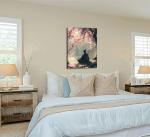 Japanese Sakura Samurai Canvas Wall Art Traditional Bushido Wall Decor Picture Asian Japanese style Cherry Blossoms Warrior Poster Print for Living Room Bedroom 12x16in Ready To Hang