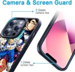 TNOLTK 3D iPh 16 Case Anime Motion Anime Phone Case Shockproof Soft TPU Anti-Scratch Non-Slip Japanese Manga Case for iPh 16 (DB2, 16 pro max)