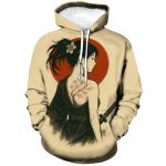 QTAGTESS Samurai Anime Hoodie for Men Manga Art Japanese Warrior Graphic Sweatshirts,Brown,2XL