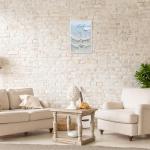 Anime Family Surf Adventure Canvas Art - Retro Coastal Vacation Memory Wall Decor | Whimsical Multi-Generation Beach Scene Print For Ocean Homes | Abstract Cartoon Wave Poster 24x36in Unframed