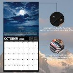 2025 Anime Calendar with Moon Phases & Large Blocks
