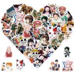 100PCS Japanese Anime Mixed Funny Cartoon Waterproof Sticker for Water Bottles Cartoon Characters Stickers for Kids, Toddlers, Teens, Girls, Adults (Japanese Anime)