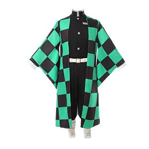 CR ROLECOS Tanjirou Kamado Cosplay Costume for Tanjiro Cosplay Kimono Outfit Uniform Suit Halloween XL