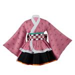 1791's lady Kamado Tanjirou Cosplay Rengoku Costume Inosuke Hashibira Kimono for Halloween Party Cosplay Outfits (Kamado Nezuko, M)