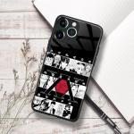 HxH Cool Anime Art Minimalist Glass Case for iPhone 16, Elegant Aesthetic Design, Refined Soft-Touch Grip & Drop Proof Shell