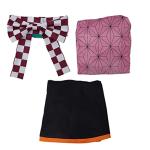 1791's lady Kamado Tanjirou Cosplay Rengoku Costume Inosuke Hashibira Kimono for Halloween Party Cosplay Outfits (Kamado Nezuko, M)