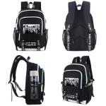Roffatide Anime Laptop Backpack College Schoolbag Printed Rucksack with USB Charging Port & Headphone Port Black