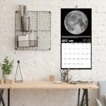 2025 Anime Calendar with Moon Phases & Large Blocks
