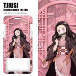 TJIUSI 4PCS Anime Badge Holder with Retractable Reel Funny Name Tag Card Holder Anime ID Badge Retractable Clip with Cute Alligator Clip for Nurses Student Teacher Women Men