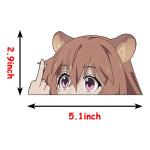 YUNEX 5.1 Inch Raphtalia Peeker Anime Car Stickers Cartoon DIY Decoraiton Window Laptop Bumper Trunk Motorcycle Waterproof Decals