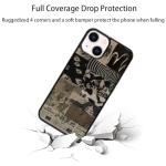 qizjio Vintage Japanese Phone Case Shockproof Protective Dark Aesthetic Collage Anime Phone Case for iPhone 14