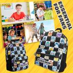 Pokemon Backpack for Kids Teens Pikachu Anime School Bag Daypack Backpacks for Daycare Sports School Supplies Gifts for Kids (Black/White)