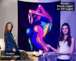 QGHOT Anime Girl Tapestry Nude Women Sexy Tapestry Blacklight Sex Art Tapestry Wall Hanging Black Light Tapestries Uv Glow in the Dark Hot Girl Poster for Adults Room Bedroom Dorm Wall Decor 60x50in