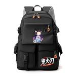 RETEN Anime Backpack School Bag with Multiple Pockets, Durable Nylon Daypack for Anime Enthusiasts, Students & Daily Commute Black
