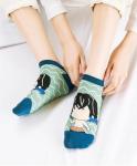 Groydbna Adult Socks 5 Pairs Anime Cosplay Casual Cotton Anklet Socks (Adult, Style A)