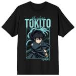 Demon Slayer Infinity Castle Muchichiro Tokito Adult Black Crew Neck Short Sleeve T-Shirt-Large