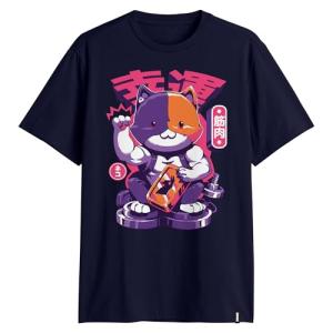 Fortnite Lucky Meowscles Anime T-Shirt (White,Large)