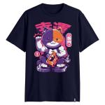 Fortnite Lucky Meowscles Anime T-Shirt (White,Large)