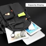 RETEN Anime Backpack School Bag with Multiple Pockets, Durable Nylon Daypack for Anime Enthusiasts, Students & Daily Commute Black