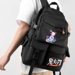RETEN Anime Backpack School Bag with Multiple Pockets, Durable Nylon Daypack for Anime Enthusiasts, Students & Daily Commute Black