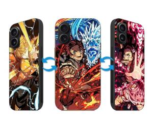 TNOLTK 3D iPh 16 Plus Case Anime Motion Anime Phone Case Shockproof Soft TPU Anti-Scratch Non-Slip Japanese Manga Case for iPh 16 Plus