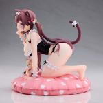 Wahohousee Anime Figures 5.71in 1/7 Scale Anime Girl Figure with Cat and Pink Cushion, Magnetic Fastening, Girl Cute Figures Model Collection Model, Anime Fans Desktop Decoration Gift for Adult