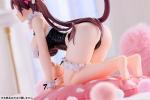 Wahohousee Anime Figures 5.71in 1/7 Scale Anime Girl Figure with Cat and Pink Cushion, Magnetic Fastening, Girl Cute Figures Model Collection Model, Anime Fans Desktop Decoration Gift for Adult