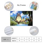 ZXZHE My Neighbors Poster Totoro Anime Movie Canvas Wall Art Posters And Prints Room Aesthetic Bedroom Office Decor Unframe 20x30inch(50x75cm)