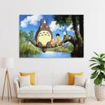 ZXZHE My Neighbors Poster Totoro Anime Movie Canvas Wall Art Posters And Prints Room Aesthetic Bedroom Office Decor Unframe 20x30inch(50x75cm)
