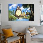 ZXZHE My Neighbors Poster Totoro Anime Movie Canvas Wall Art Posters And Prints Room Aesthetic Bedroom Office Decor Unframe 20x30inch(50x75cm)