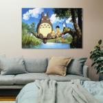 ZXZHE My Neighbors Poster Totoro Anime Movie Canvas Wall Art Posters And Prints Room Aesthetic Bedroom Office Decor Unframe 20x30inch(50x75cm)