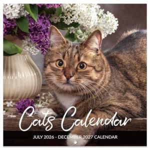 2025 Calendar - Wall Calendar 2025, Jan. 2025 - Dec. 2025, 12" x 24" (Open), 2025 Wall Calendar with Unruled Blocks - Cutie Cat