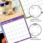 2025 Calendar - Wall Calendar 2025, Jan. 2025 - Dec. 2025, 12" x 24" (Open), 2025 Wall Calendar with Unruled Blocks - Cutie Cat