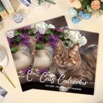 2025 Calendar - Wall Calendar 2025, Jan. 2025 - Dec. 2025, 12" x 24" (Open), 2025 Wall Calendar with Unruled Blocks - Cutie Cat