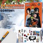 Naruto Advent Calendar 2025 for Kids, Teens, 24 Christmas Countdown Items with Leaf Village Headband, Keychain, Anime, Manga Gifts for Boys