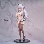 HBGIAY Alvina-chan Figure Original Painting Anime Girl Figurine 1/7 Scale Figure Anime Illustrations Figures 10.24" Desktop Collectible Statue