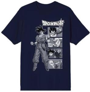 Dragon Ball Super Character Panels Men's Periwinkle Crew Neck Short Sleeve T-Shirt-XXL