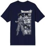 Dragon Ball Super Character Panels Men's Periwinkle Crew Neck Short Sleeve T-Shirt-XXL