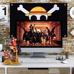 One Piece Luffy Action Figure Set with Flag