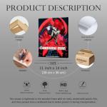 Framed Anime Chainsaw Man Poster For Fans Kids Birthday Gifts-Manga Lovers Posters Canvas Art Print Manga Picture For Teen Girls/Boys Room Bedroom Wall Decor