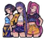Pinstant Korean Pop Cartoon Anime Demon Hunters Movie Music Group Team 1.4" Enamel Pin Badge