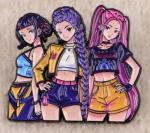 Pinstant Korean Pop Cartoon Anime Demon Hunters Movie Music Group Team 1.4" Enamel Pin Badge